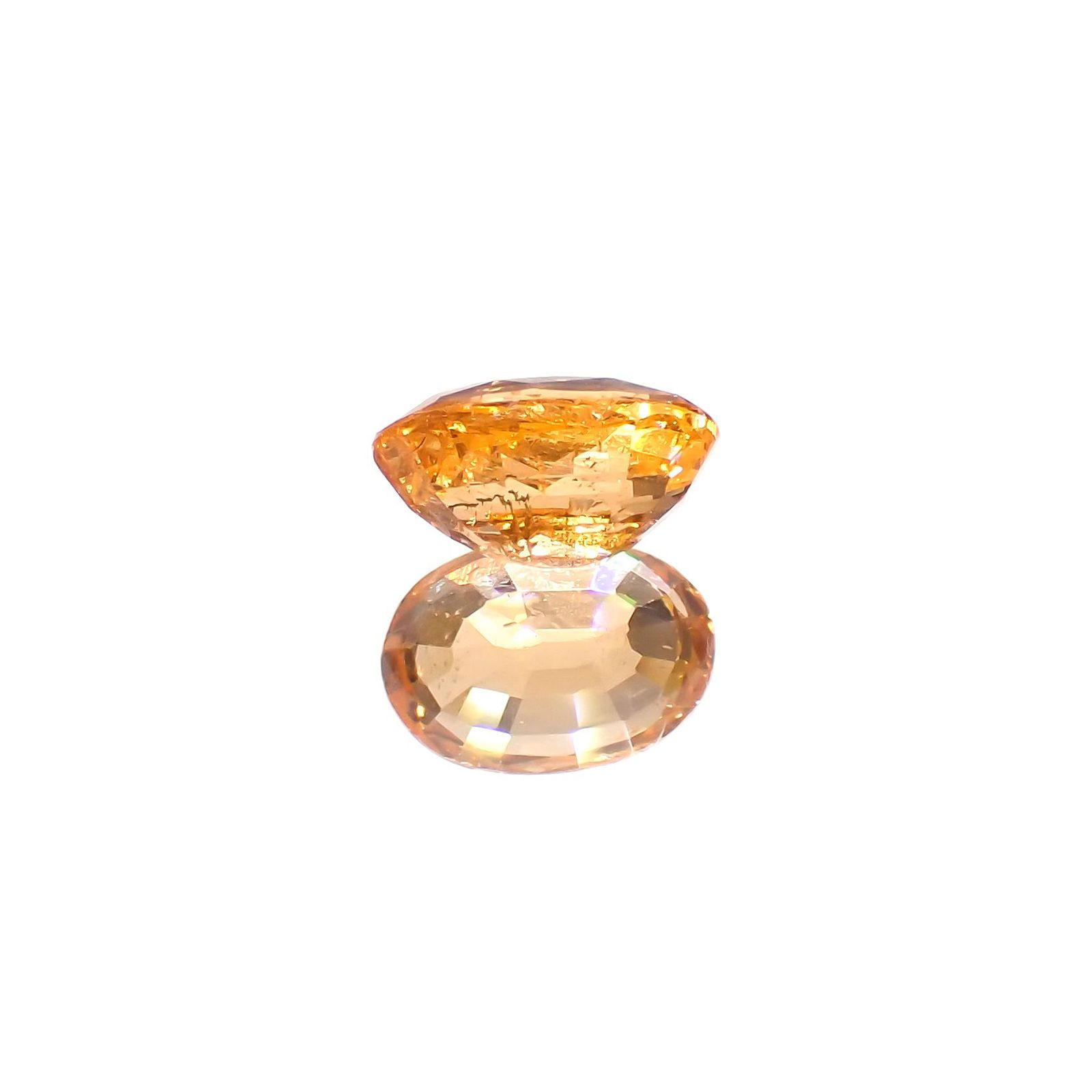 スペサルティンガーネット マンダリンオレンジカラー(宝石名ガーネット)ナイジェリア産 1.17ct 識別済[230923390]6.9x4.8mm前後