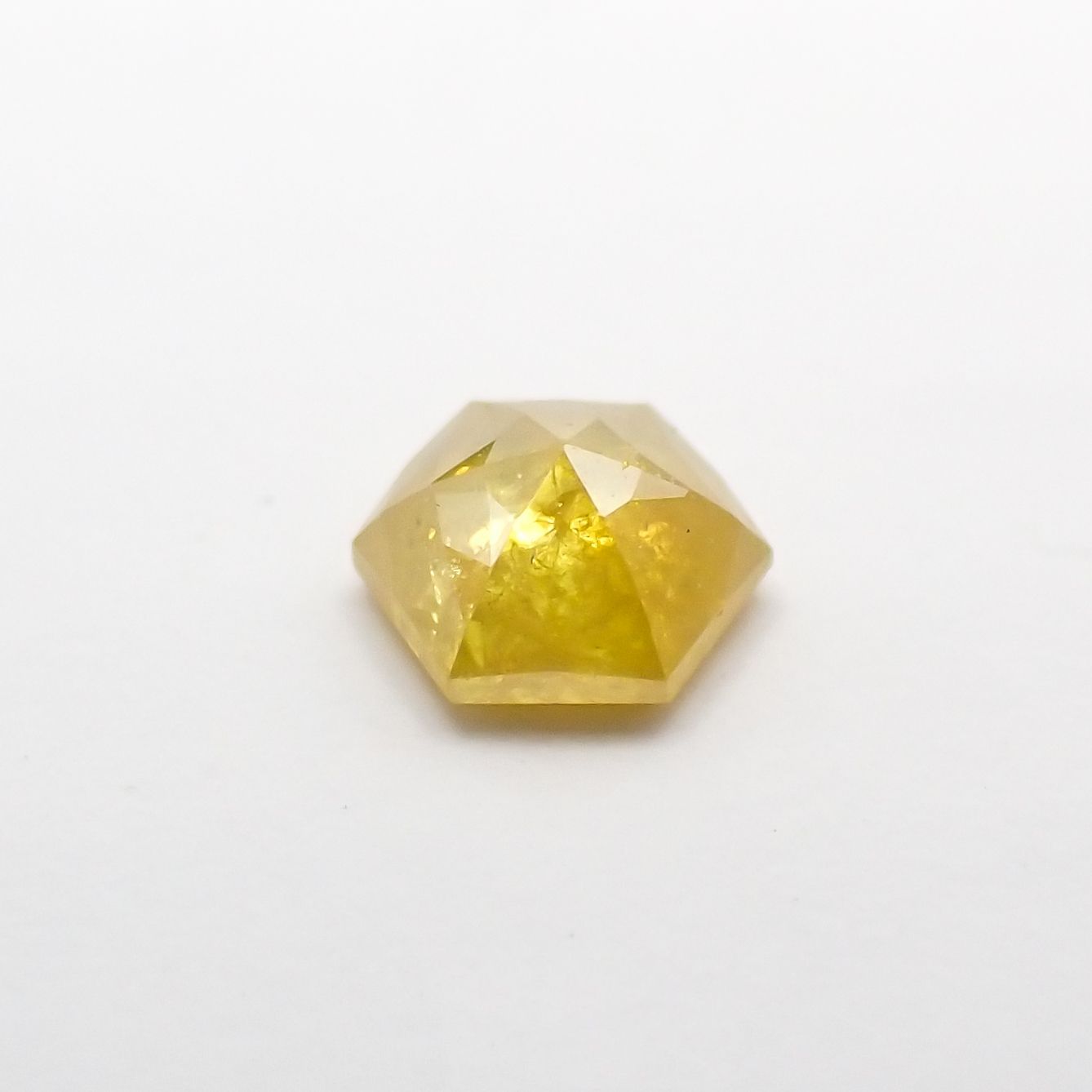 ◇ヘキサゴンアンティークカット◇イエローダイヤモンド ルース 0.09ct[210611064]2.6×2.6mm前後
