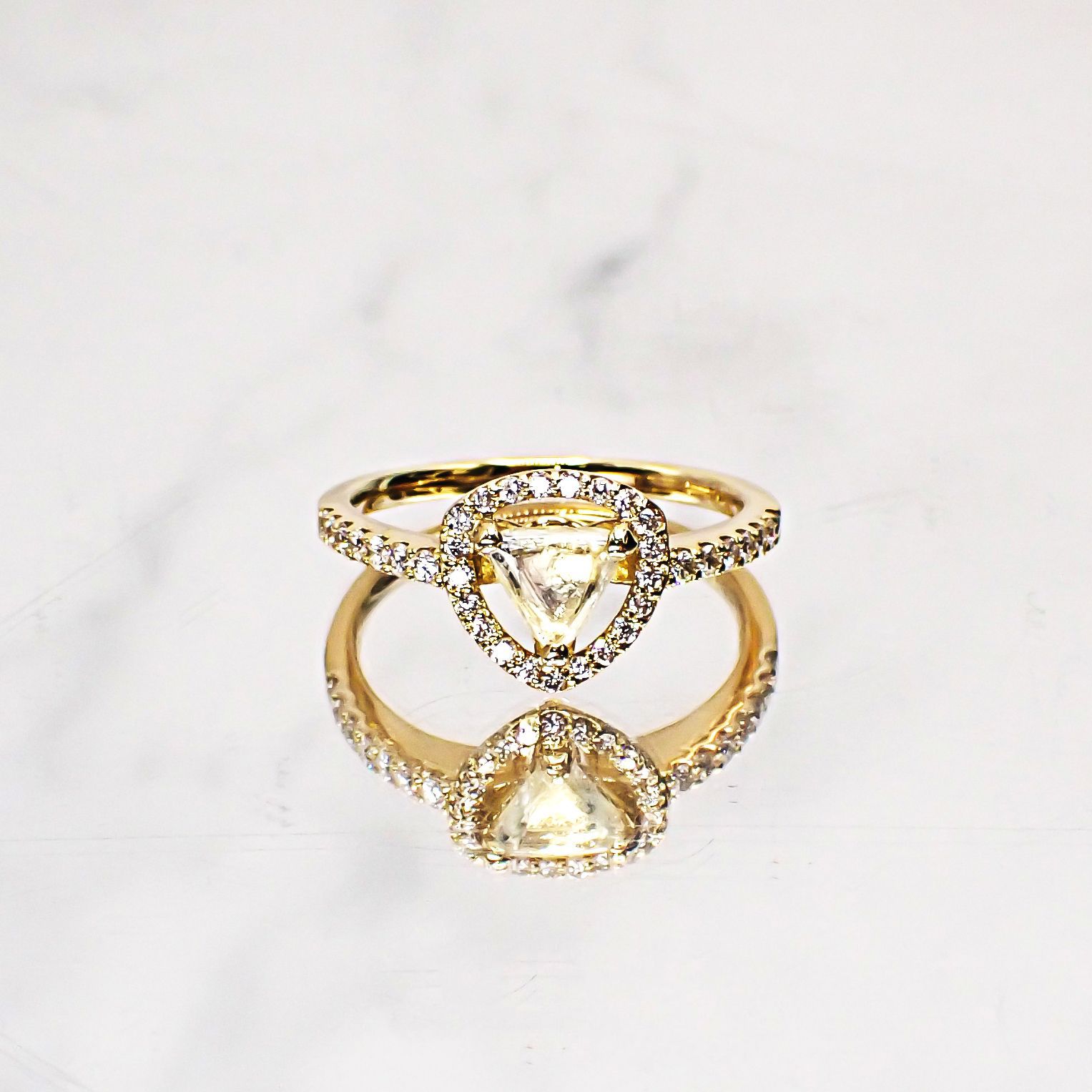 ◇La Clarte(ラ・クラルテ)◇K18マクルダイヤモンド リング#11 カナダ産 0.40ct[220115335]