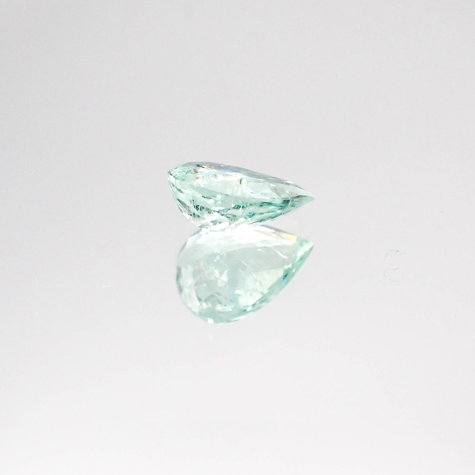 パライバトルマリン(宝石名トルマリン/別名パライバ・トルマリン)モザンビーク産 0.88ct 識別済[230522243]7.7x5.8mm前後