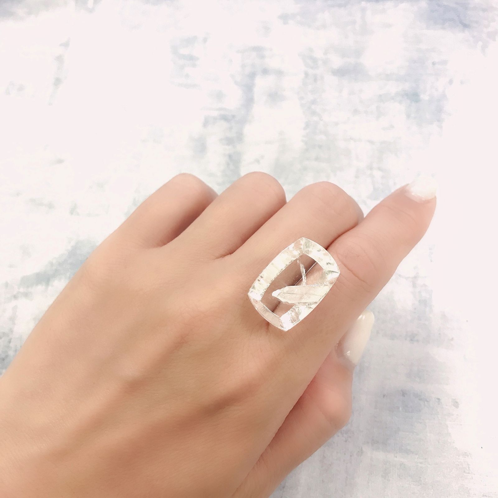 マニフェストインクォーツ ブラジル産 23.22ct[220716790]23.2x15.8mm前後