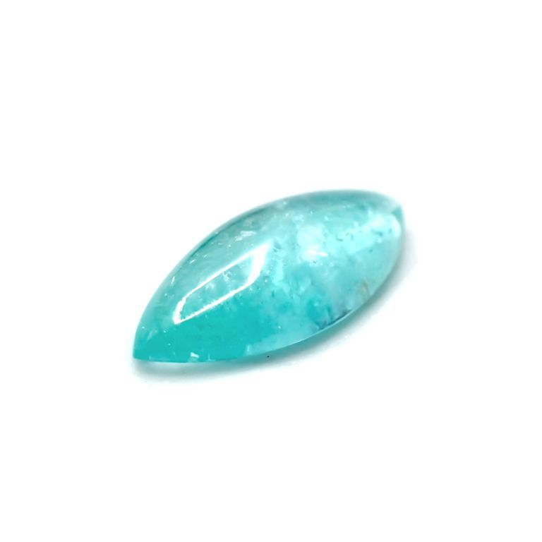 パライバトルマリン(宝石名トルマリン/別名パライバ・トルマリン) ブラジル・キントス鉱山産 0.702ct ソ付(宝貴協)[21048690]9.8×4.6mm前後
