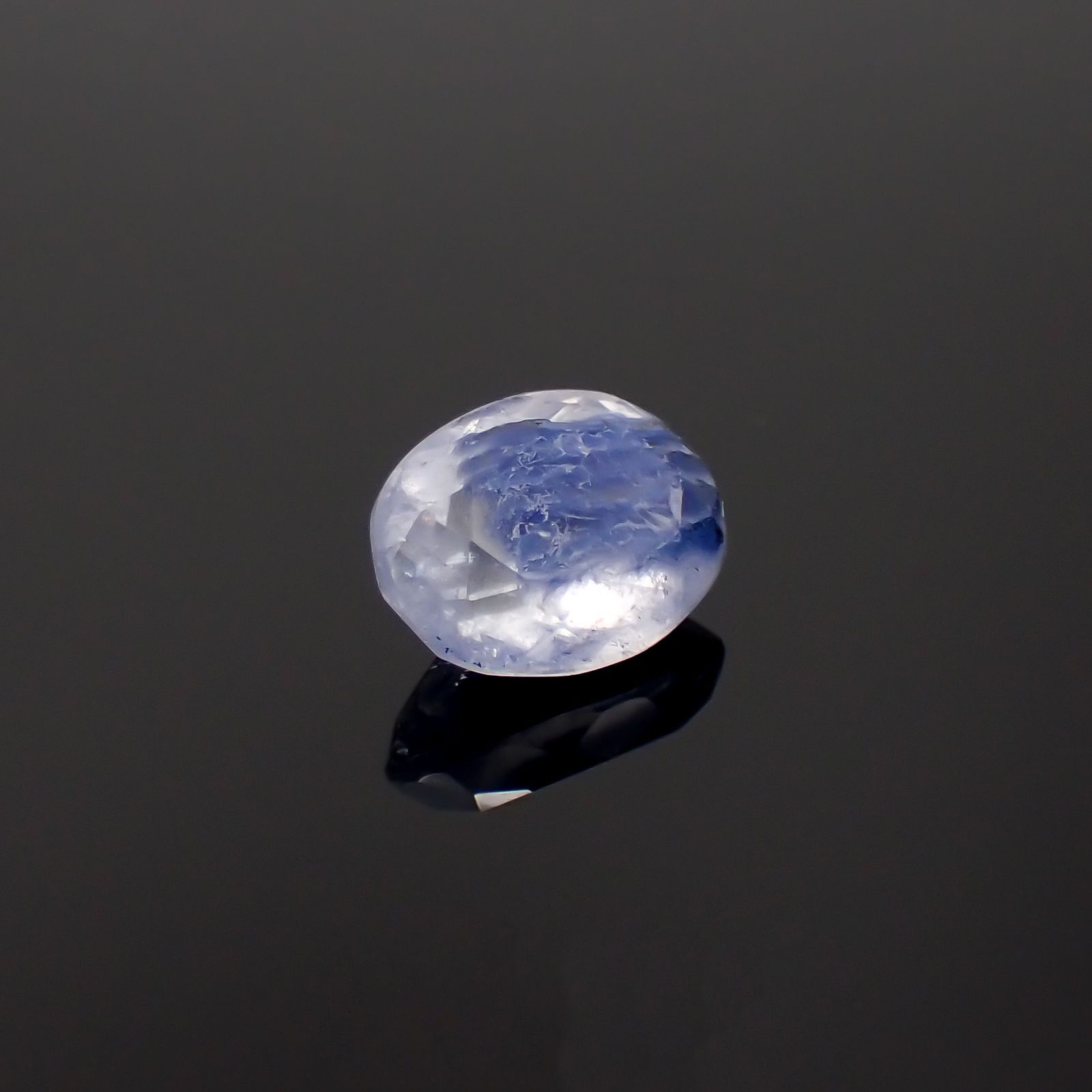 デュモルチェライトインクォーツ ブラジル産 2.25ct [230320875]9.9x7.6mm前後