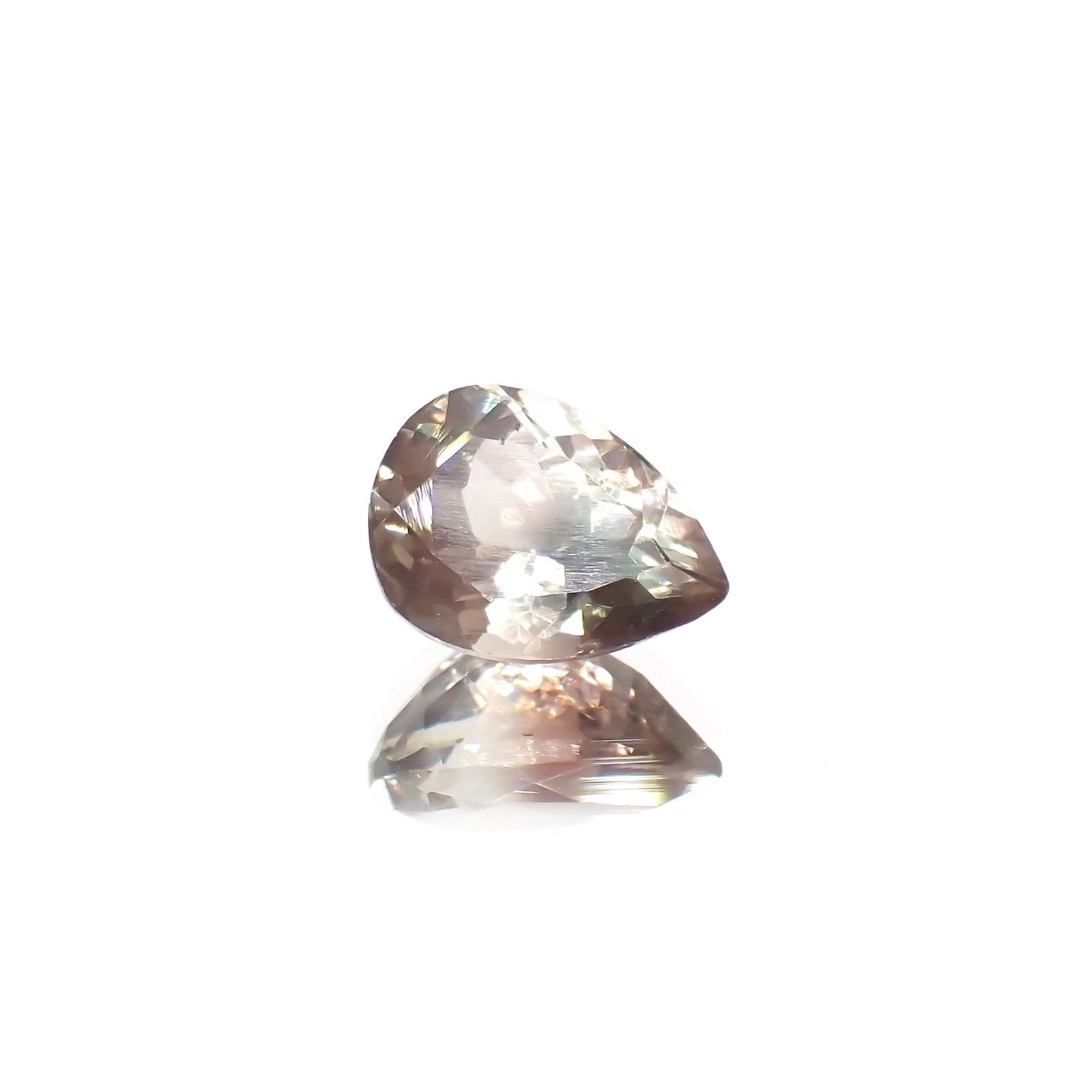 パーティカラーオレゴンサンストーン アメリカ・オレゴン州産 1.17ct / 8x5.9mm前後 [230722843]