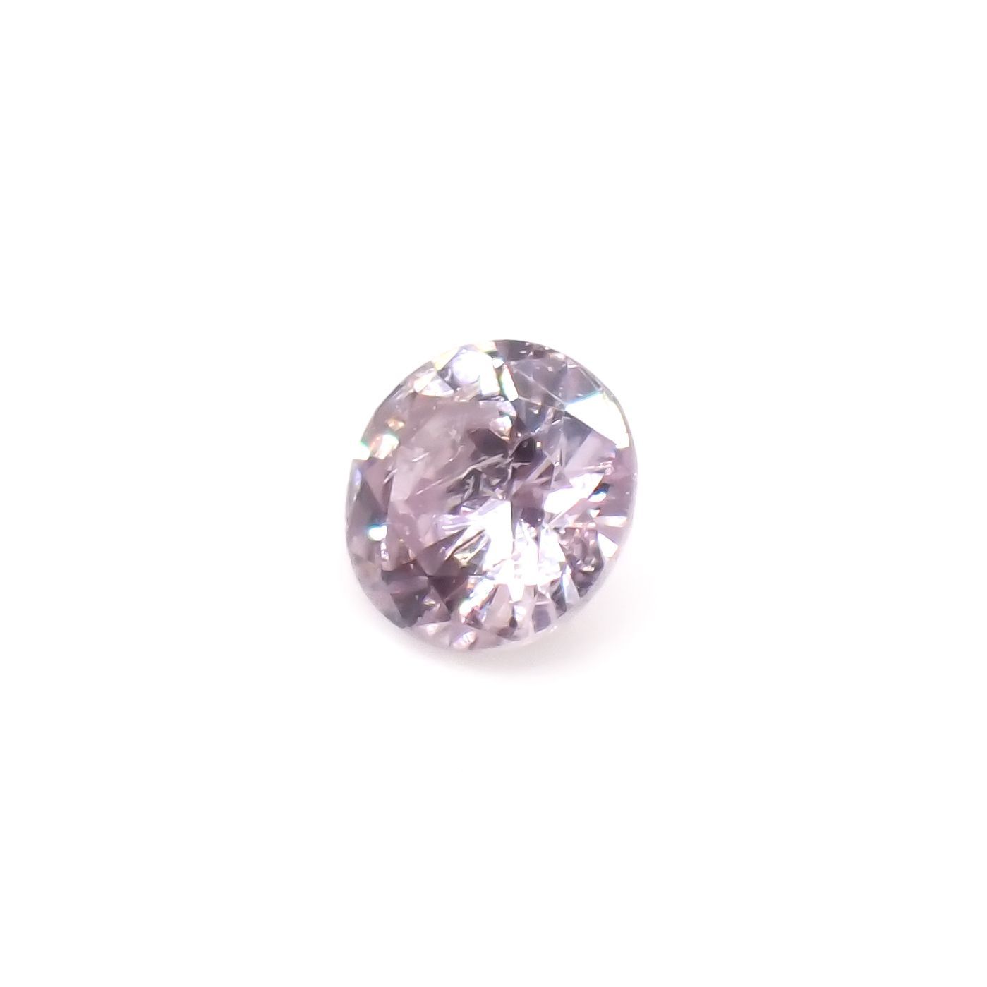 ピンクダイヤモンド (宝石名ダイアモンド)I-1 / FANCY LIGHT PURPLE PINK 0.037ct ソ付(CGL)[220716979]2.16x2.2mm前後