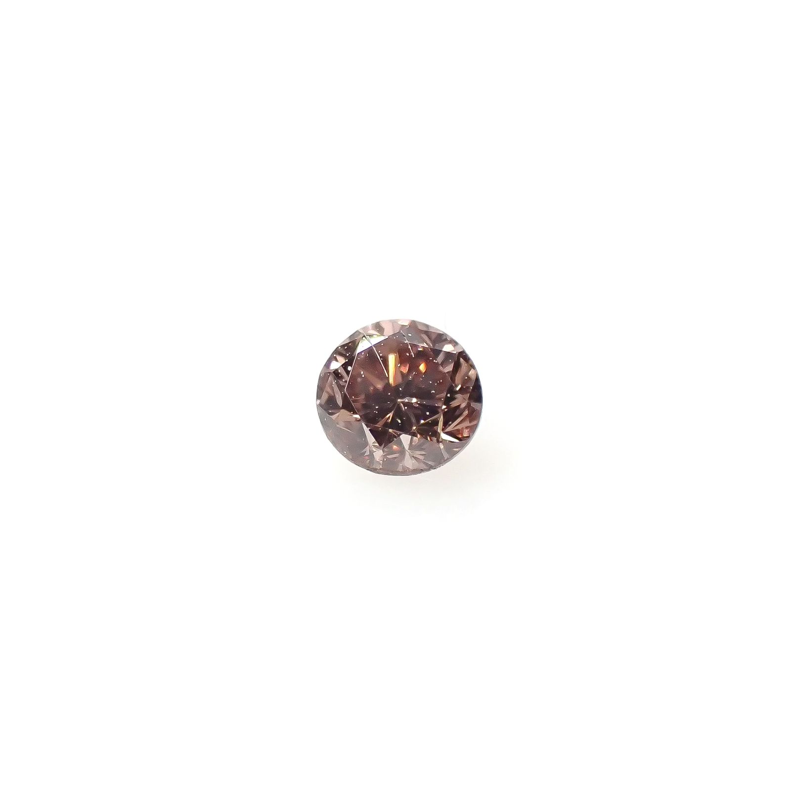ピンクダイヤモンド(宝石名ダイアモンド VS-2/FANCY BROWN ORANGY PINK) 0.091ct ソ付(CGL)[240427046]2.68x2.75mm前後