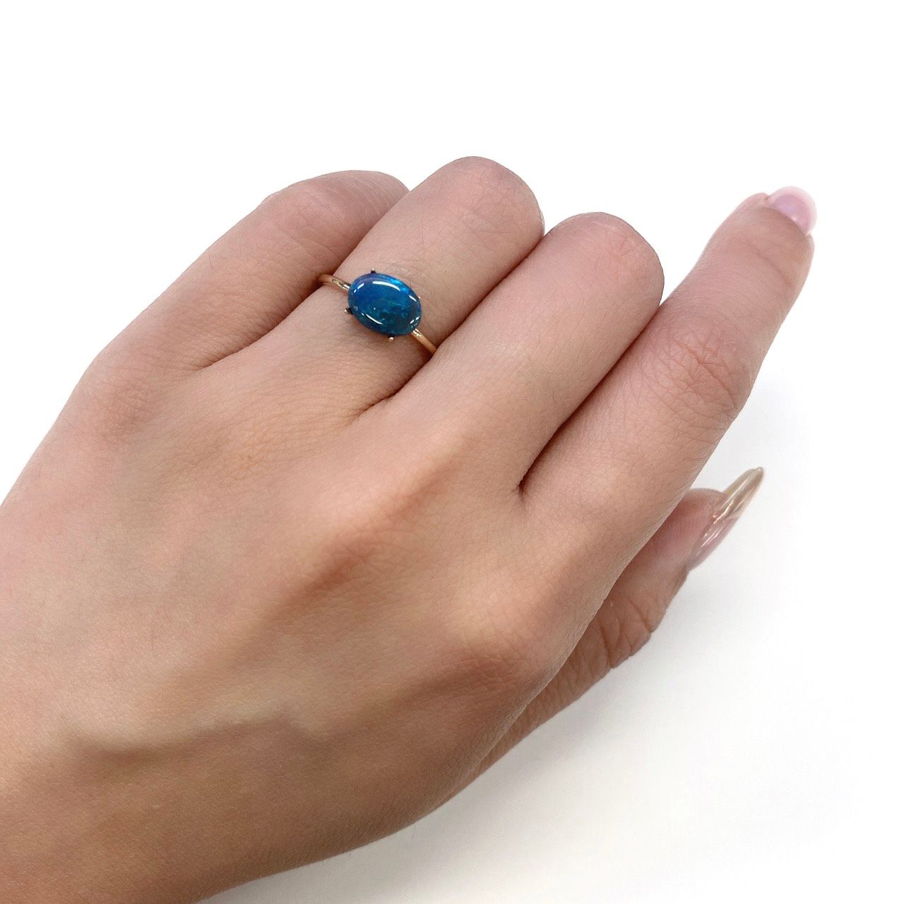 ブラックオパール オーストラリア産 ルース 0.72ct[210611323]8.8×6.7mm前後