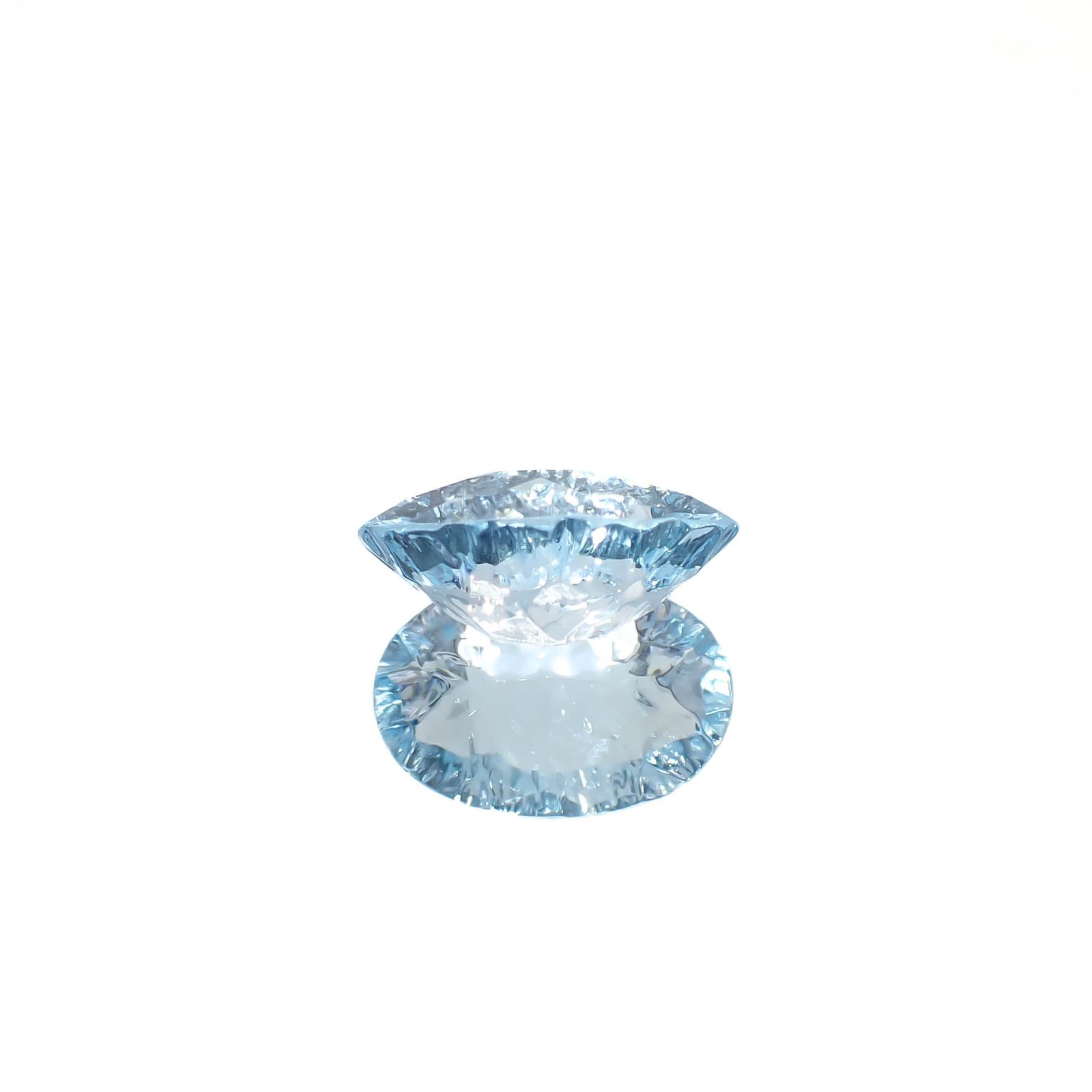 ◇カスタムカット◇ブルートパーズ ブラジル産 3.67ct [241029250]12.1x8.1mm前後