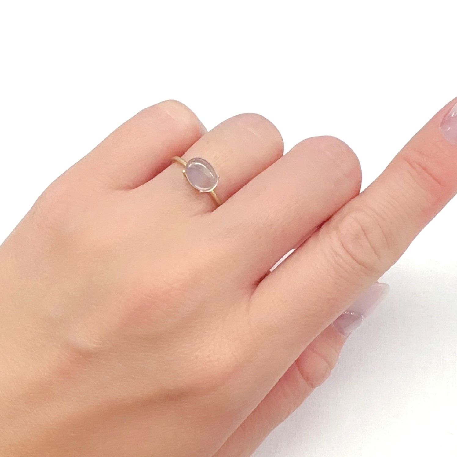 ムーンストーン(宝石名オーソクレース)インド/スリランカ産 1.12ct 識別済[240527723]8x6.2mm前後