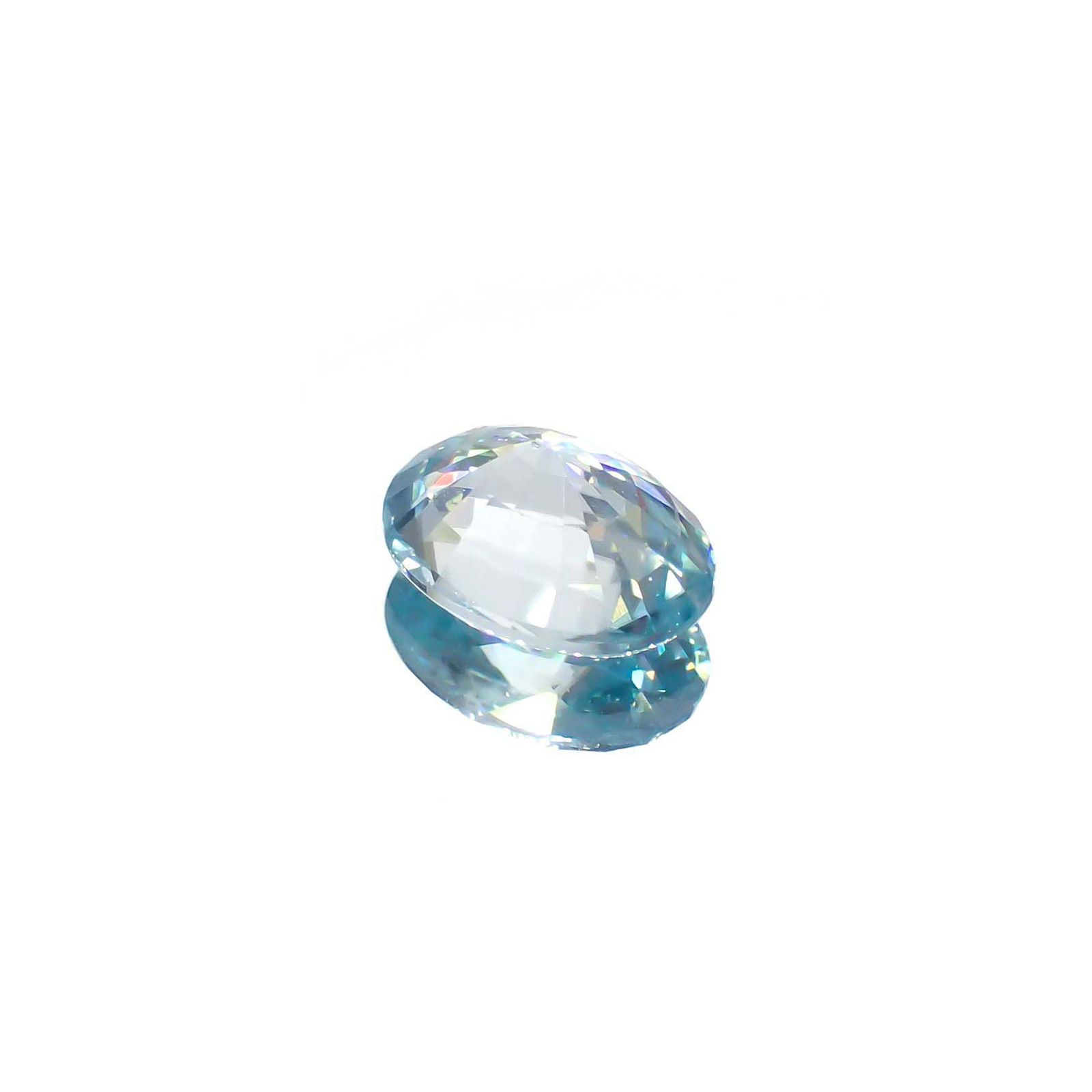 バイカラーブルージルコン カンボジア産 1.65ct[221018645]7.8x5.9mm前後