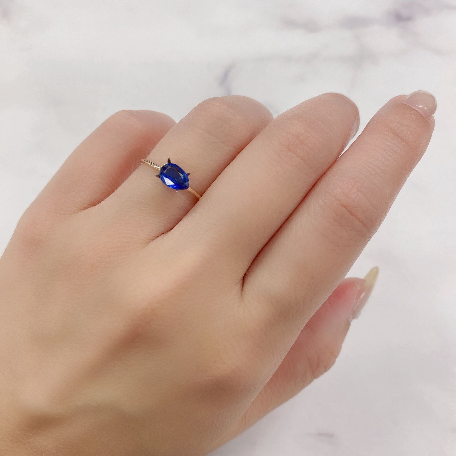 カイヤナイト(宝石名カイヤナイト)ネパール産 0.77ct 識別済[230622474]7.1x5mm前後