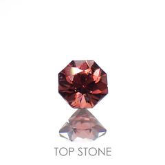 ◇オクタゴンカット◇レッドジルコン(宝石名ジルコン)スリランカ/カンボジア産 0.41ct 識別済[220114930]3.9x3.8mm前後