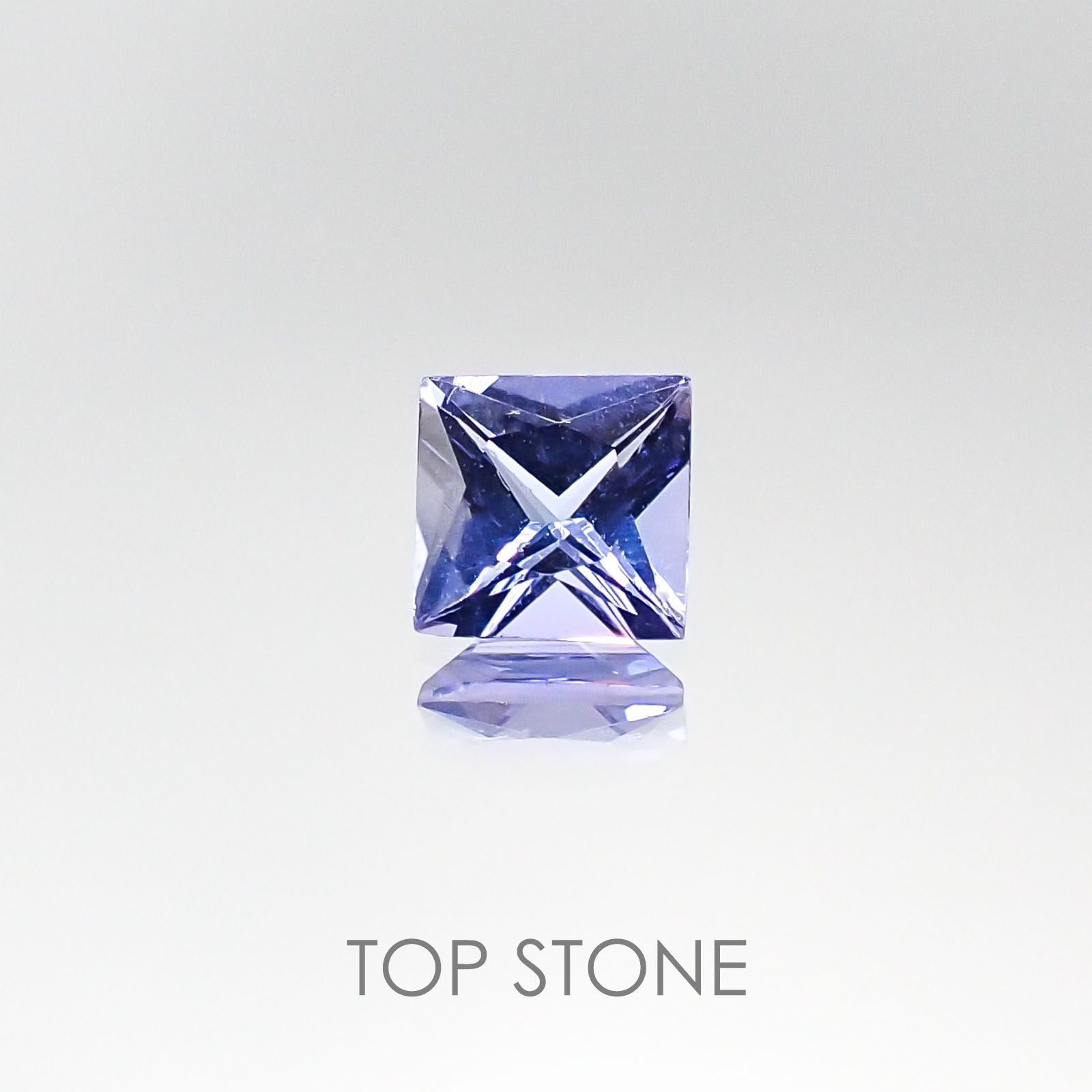◇プリンセスカット◇タンザナイト(宝石名タンザナイト) タンザニア産 0.57ct 識別済[20084850]4.7×4.7mm前後