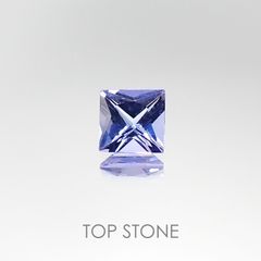 ◇プリンセスカット◇タンザナイト(宝石名タンザナイト) タンザニア産 0.57ct 識別済[20084850]4.7×4.7mm前後