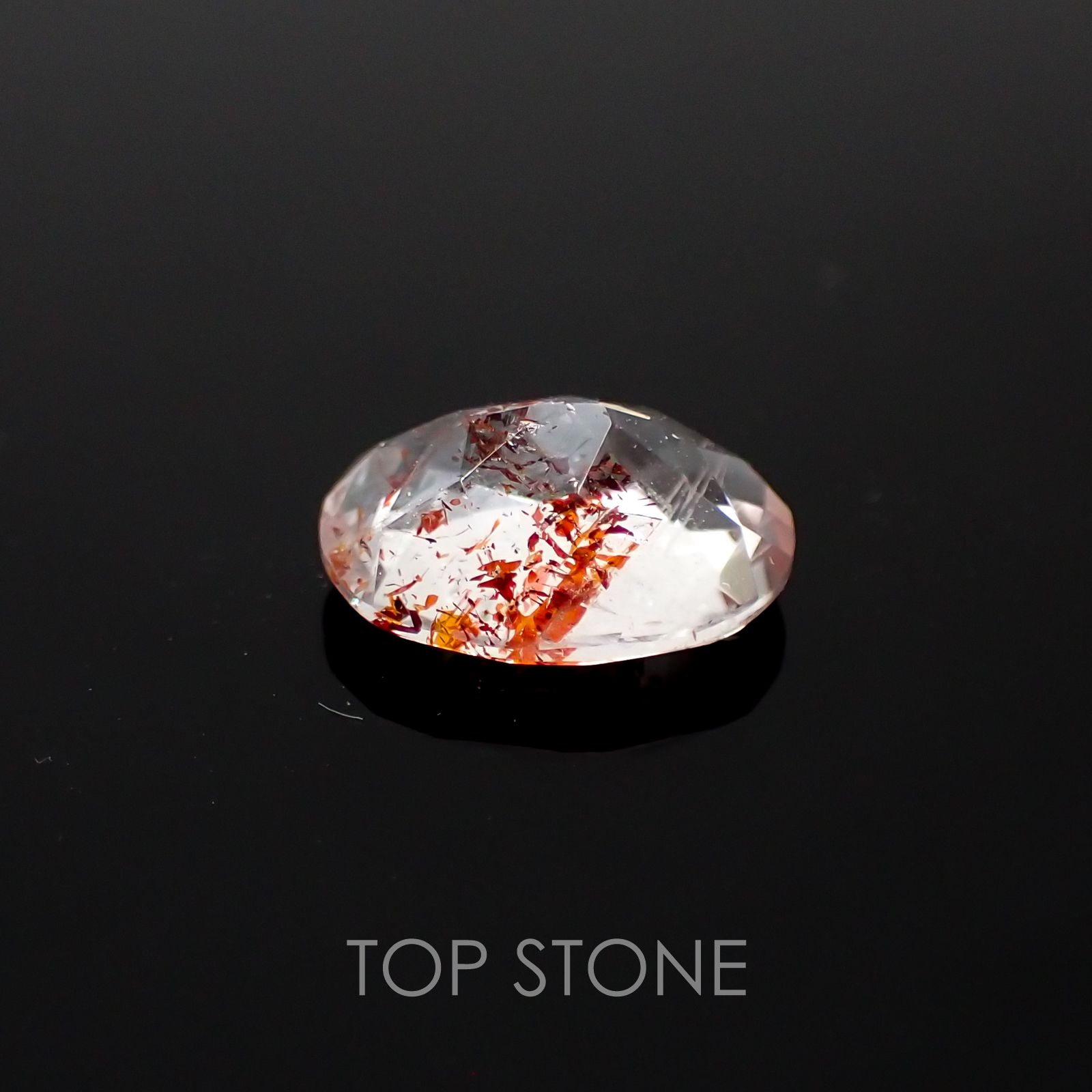ファイヤークォーツ ナイジェリア産 ルース 1.46ct[210410209]8.9×6.9mm前後
