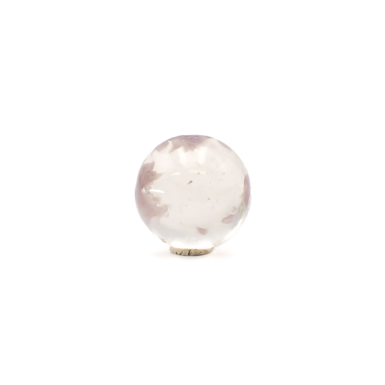 レピドライトインクォーツ ブラジル・ミナスジェライス州産 17.43ct / 16.9x16.7mm前後 [260331880]
