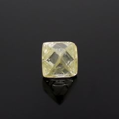 ソーヤブルダイヤモンド 原石(成長丘あり/Growth Hillock) ※通し穴あり(宝石名ダイアモンド) 0.34ct 識別済[230923451]4.3x4.2mm前後