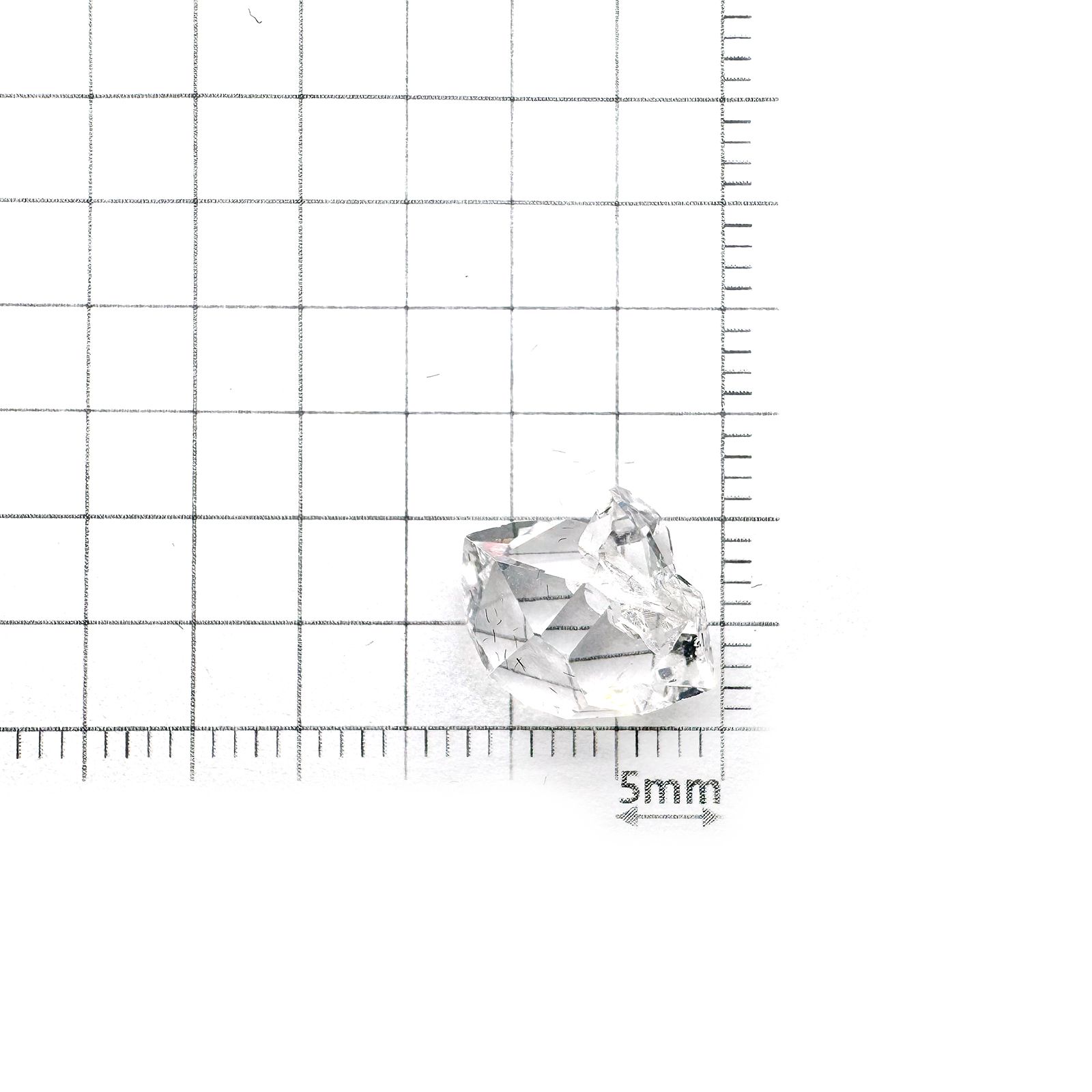 ハーキマーダイヤモンド 原石 アメリカ・ニューヨーク州産 5.02ct[240226353]12.8x10.3mm前後