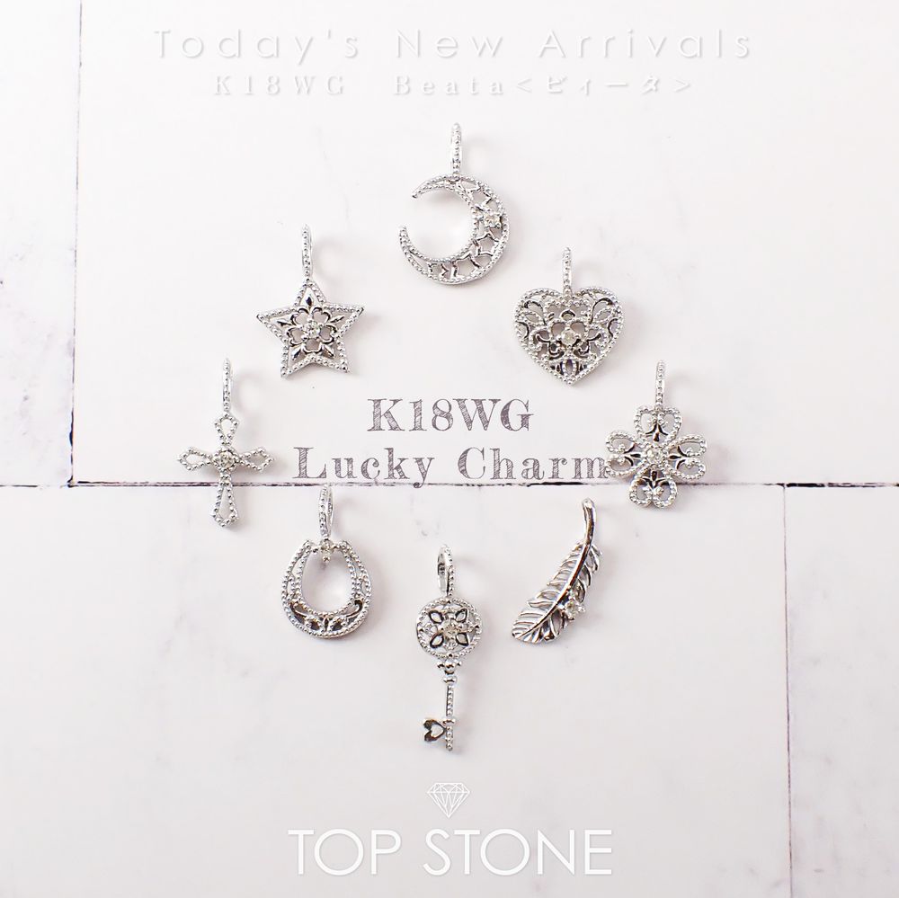 ’26 4月4日（土）新着 | K18WG仕様ラッキーチャーム<Beata> & K18WG仕様チェーン3種