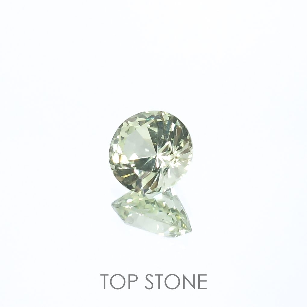 アイスライムブルーサファイア(宝石名サファイア)マダガスカル/オーストラリア産 0.52ct 識別済[220817364]4.8x4.6mm前後