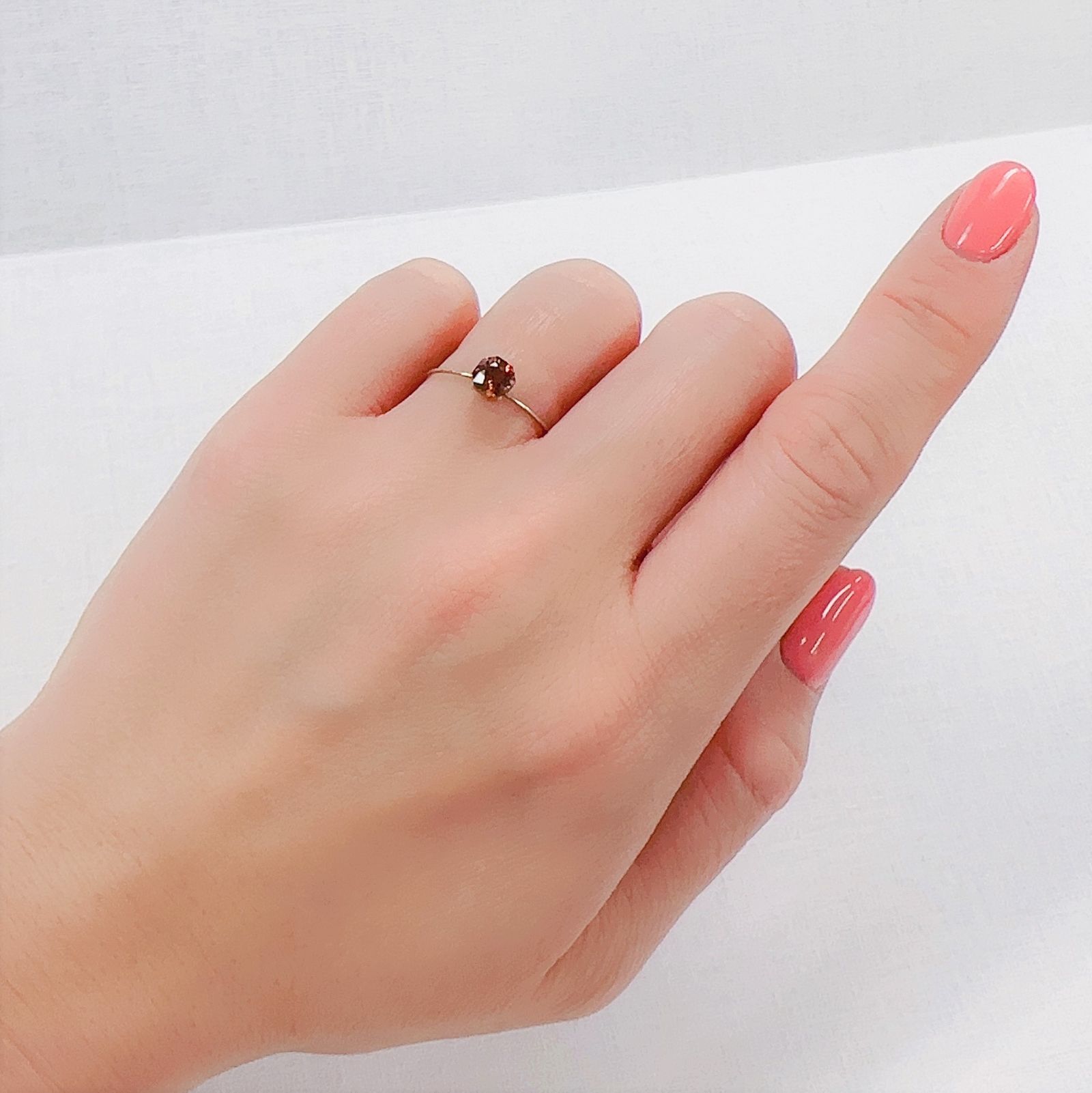 ◇オクタゴンカット◇オレンジジルコン(宝石名ジルコン)スリランカ/カンボジア産 0.87ct 識別済[230220702]5x4.9mm前後