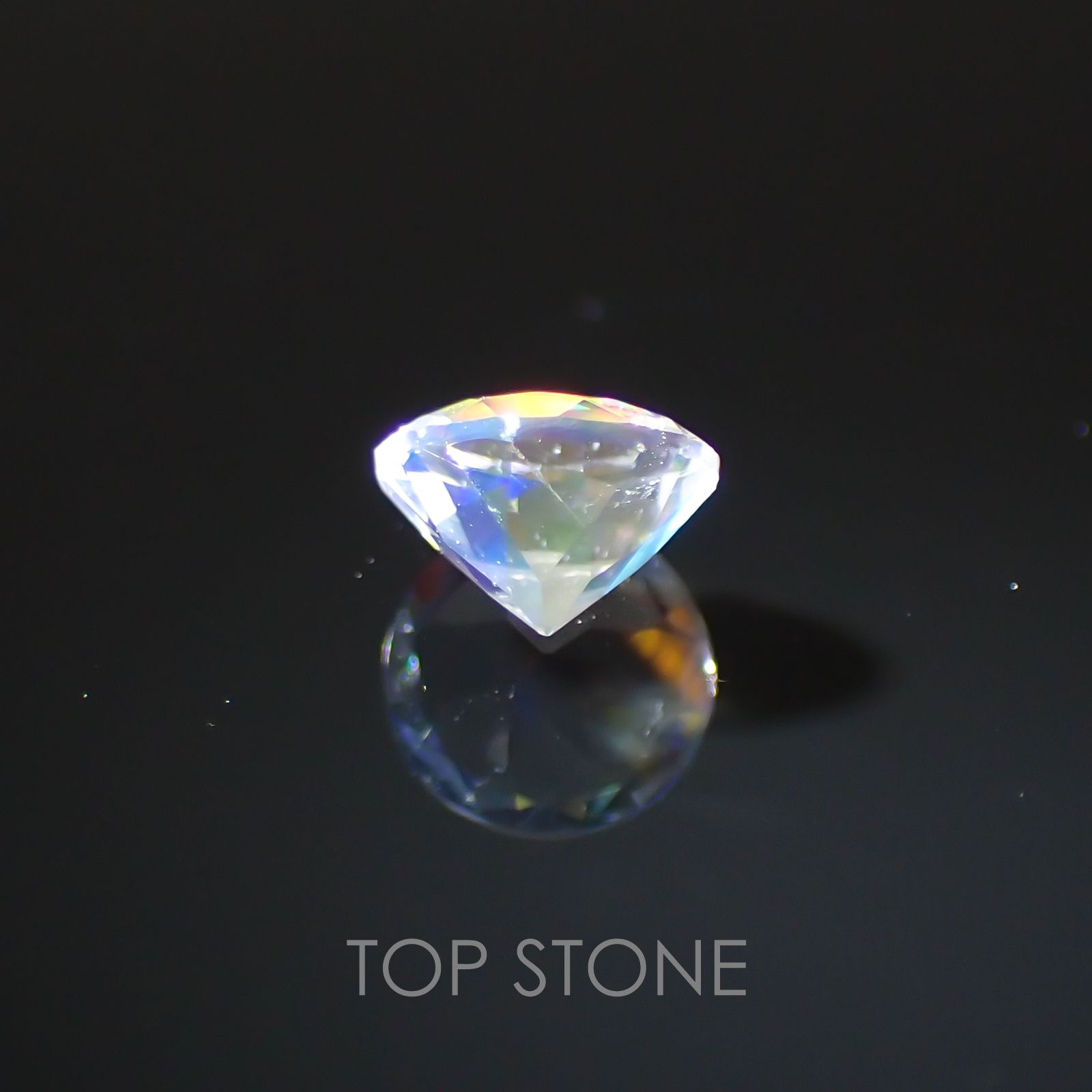 レインボームーンストーン(アンデシンラブラドライト) マダガスカル産 ルース 0.31ct[210310114]4.5×4.5mm前後