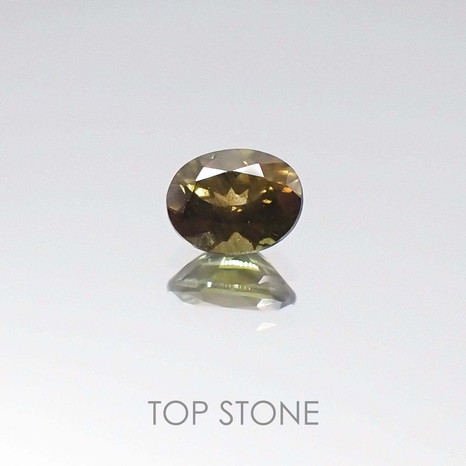 ゴールドシーンサファイア(宝石名シーン・サファイア)ケニア産 0.38ct 識別済[220717172]4.7x3.7mm前後