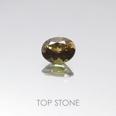 ゴールドシーンサファイア(宝石名シーン・サファイア)ケニア産 0.38ct 識別済[220717172]4.7x3.7mm前後
