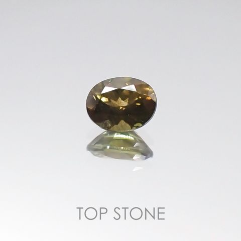 ゴールドシーンサファイア(宝石名シーン・サファイア)ケニア産 0.38ct 識別済[220717172]4.7x3.7mm前後