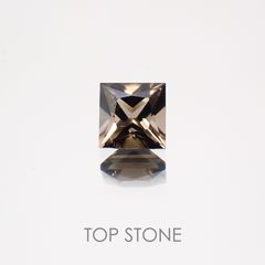 ◇プリンセスカット◇ブラウントルマリン(宝石名トルマリン) ブラジル産 0.39ct 識別済[20128897]4×4mm前後
