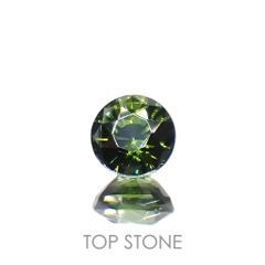グリーンジルコン(宝石名ジルコン)スリランカ/カンボジア産 0.75ct 識別済[230220683]5x4.9mm前後