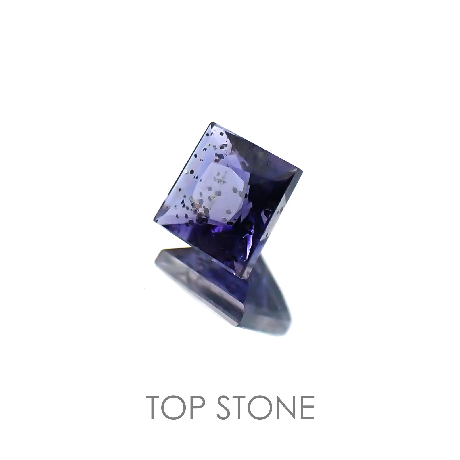 ◇プリンセスカット◇アイオライトサンストーン インド・ブラジル産 ルース 0.3ct[20118178]3.9×3.9mm前後