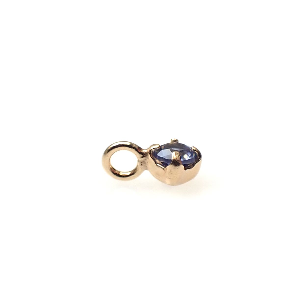 ◇K18 Petitデザイン限定品◇一粒石ジュエリー | ベニトアイト 2mm [チャーム/ペンダントトップ※チェーン別売り]