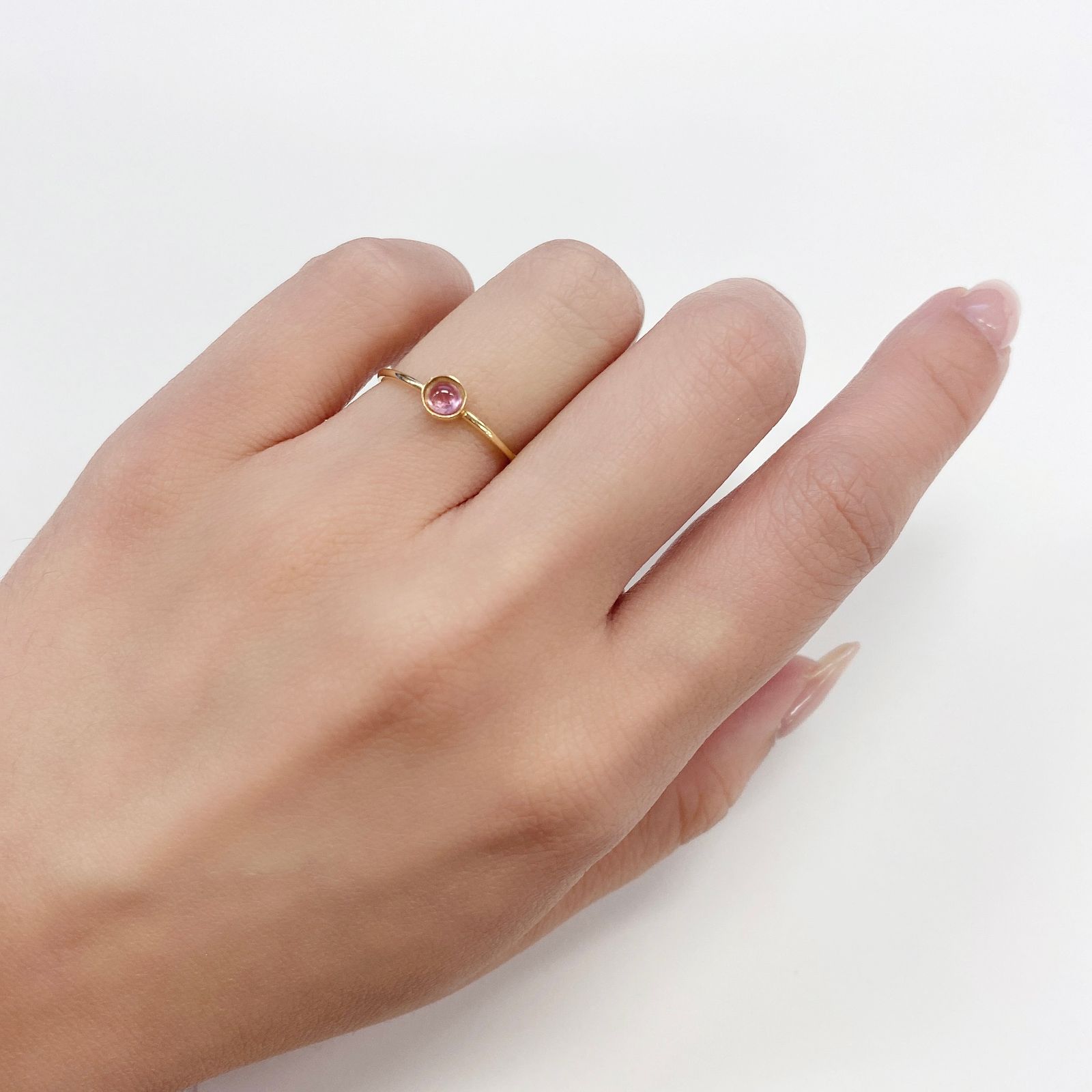 ペツォッタイト(ラズベリル) マダガスカル産 ルース 0.18ct[210511126]3.4×3.3mm前後