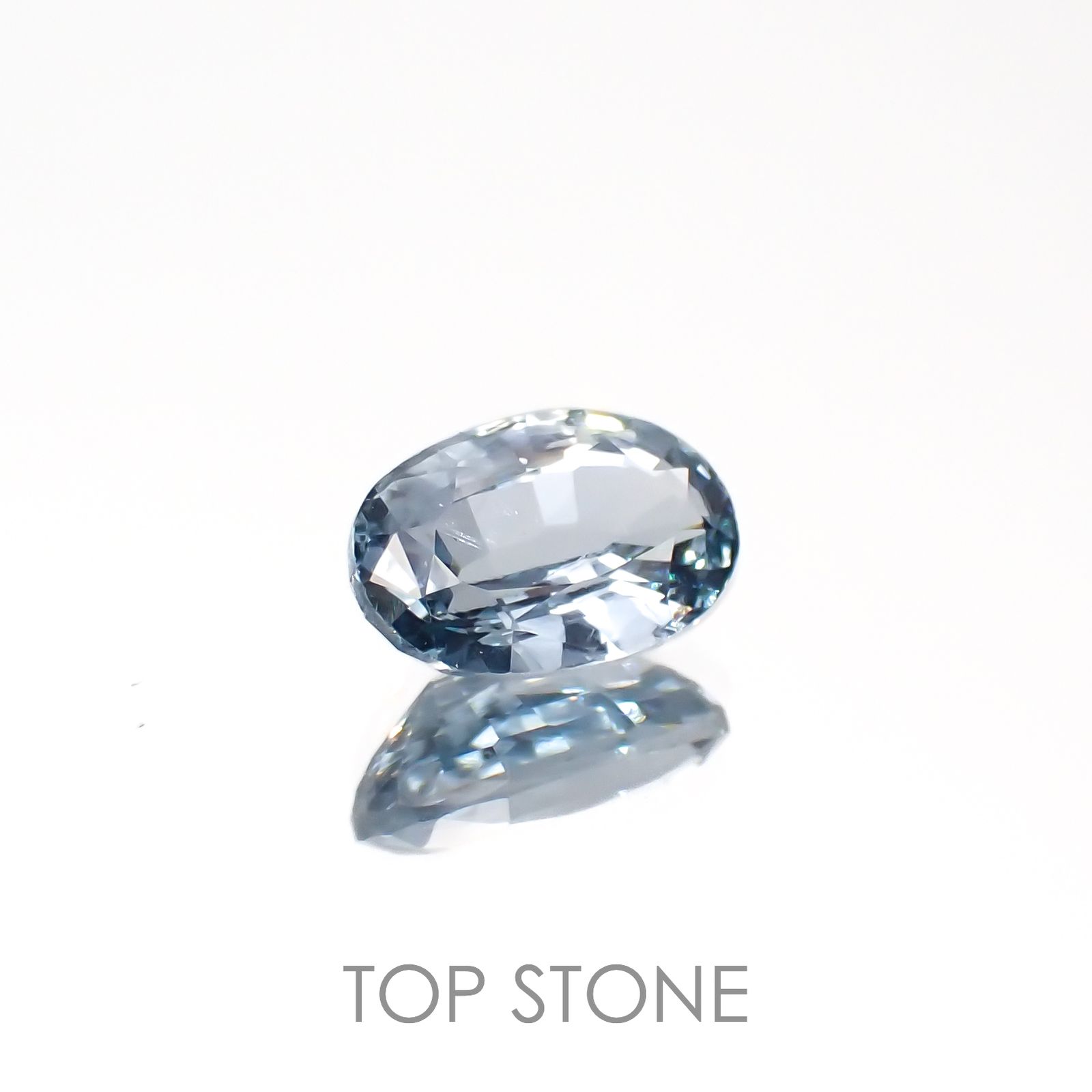 グレイッシュブルースピネル(宝石名スピネル)ビルマ/マダガスカル産 1.16ct 識別済[230220599]7.8x5.1mm前後