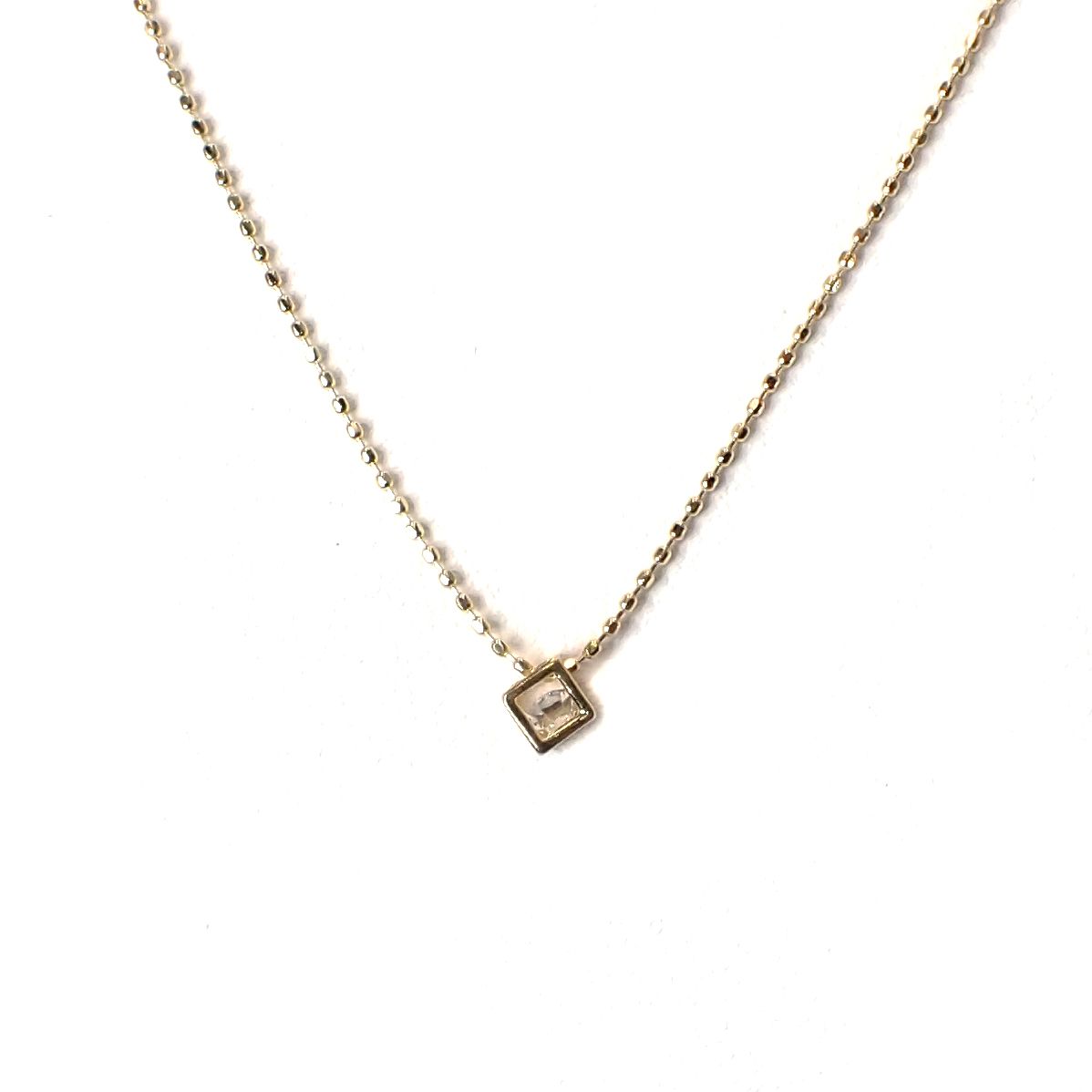◇K18 Reinette（レネット）◇ダイヤモンド | キューブボックスデザイン [チャーム/ペンダントトップ※チェーン別売り]