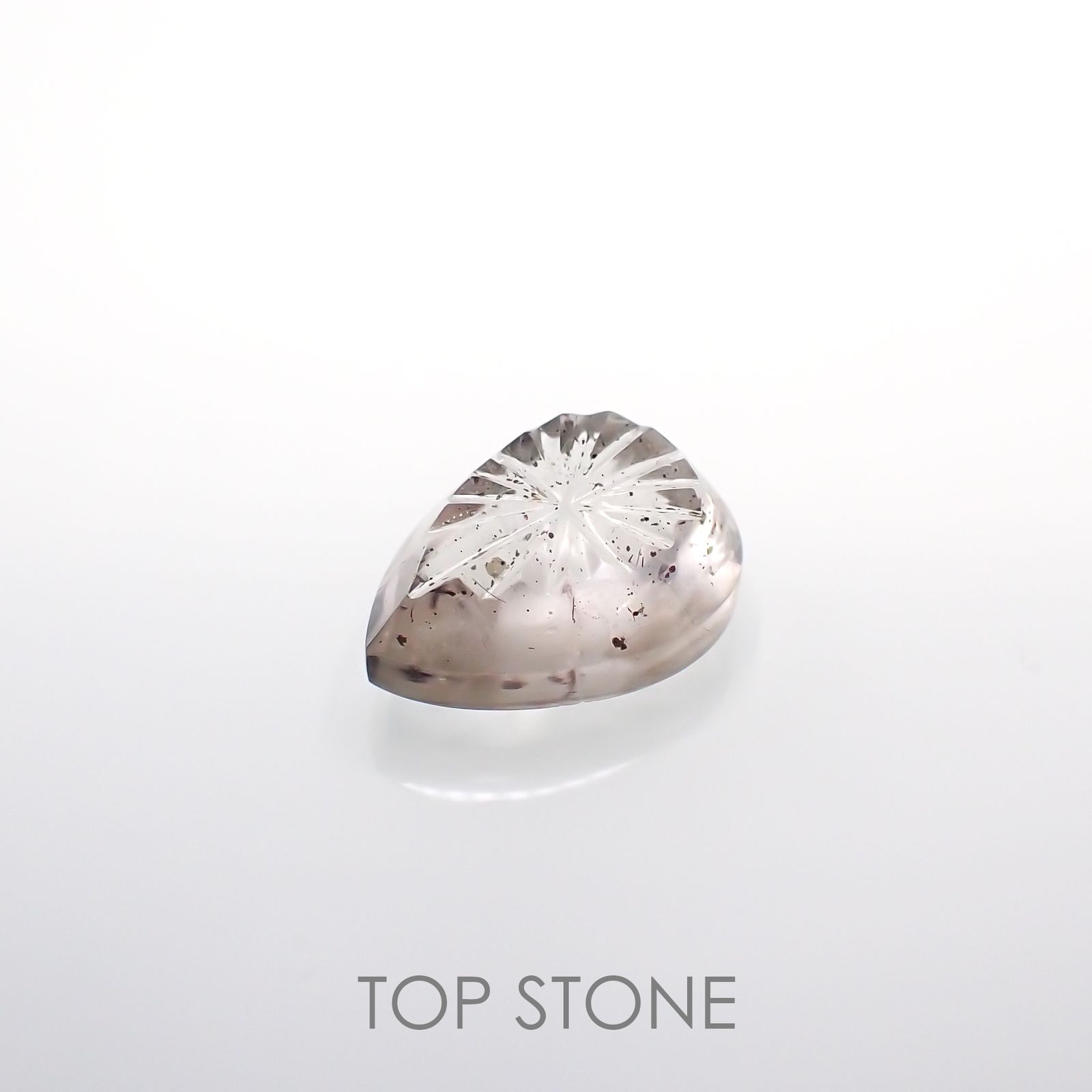 ◇甲州貴石切子Plus Three◇ティンカーベルクォーツ カード付き ブラジル産 3.73ct[220114607]11.9x8.7mm前後