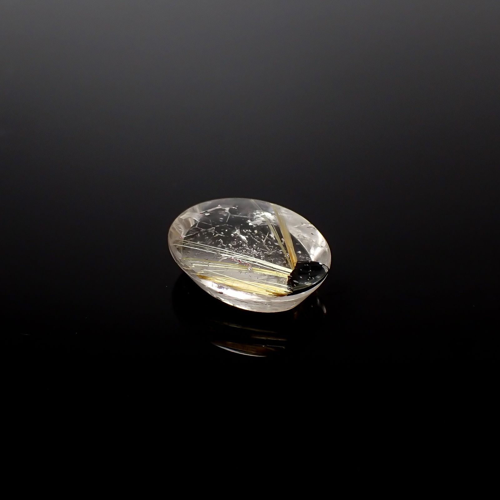太陽ルチルクォーツ ブラジル産 6.96ct[240427307]15x11.8mm前後