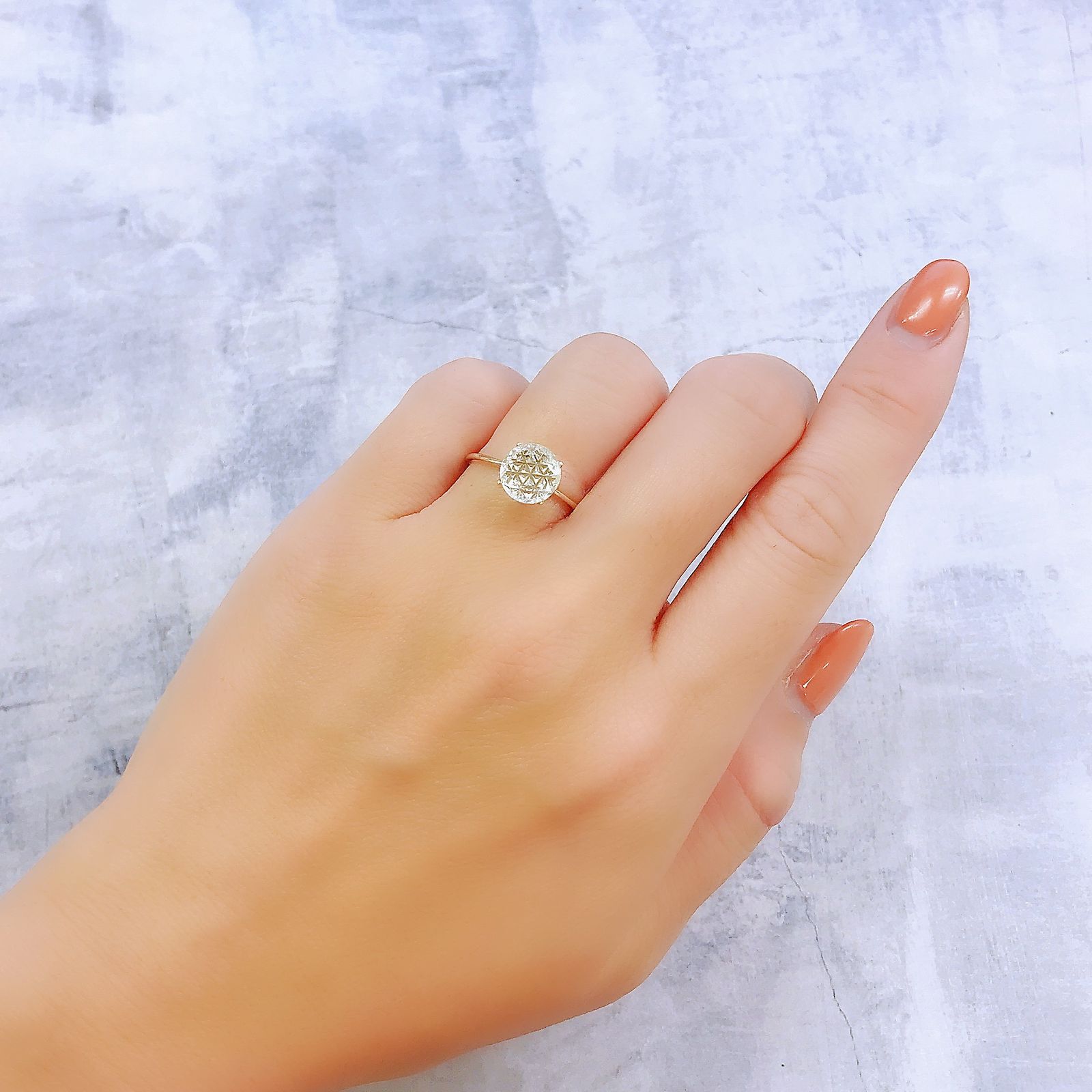 ◇甲州貴石切子Plus Three◇ダンビュライト カード付き(宝石名ダンブライト)メキシコ産 1.83ct 識別済[221018581]8.1x8.1mm前後