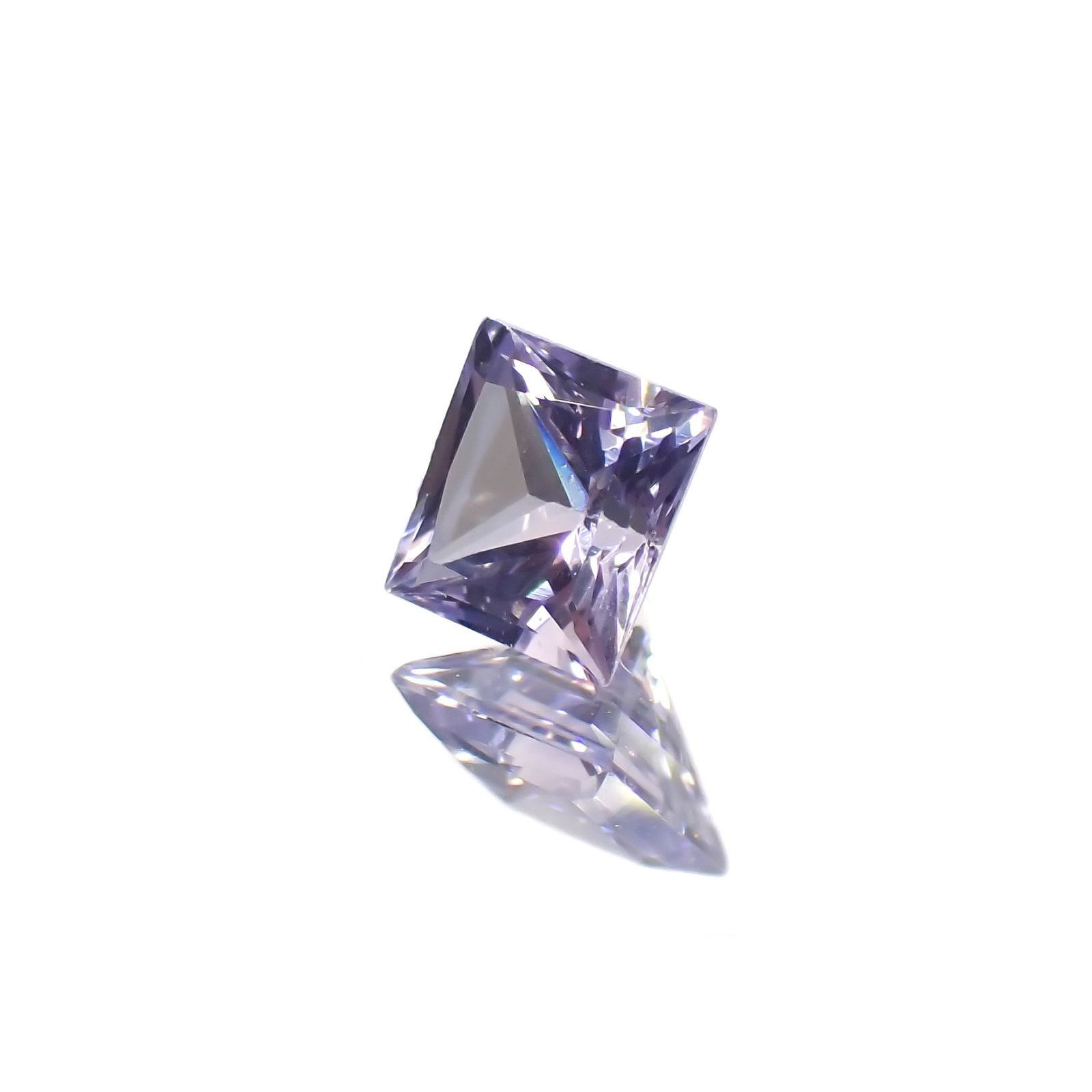 ◇プリンセスカット◇ラベンダーサファイア(宝石名サファイア)東アフリカ産 0.23ct 識別済[250817370]3.3x3.2mm前後