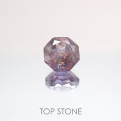 ◇オクタゴンカット◇ブラッドショットアイオライトSA(宝石名アベンチュリン・アイオライト) インド産 0.54ct 識別済[210610991]5×5mm前後