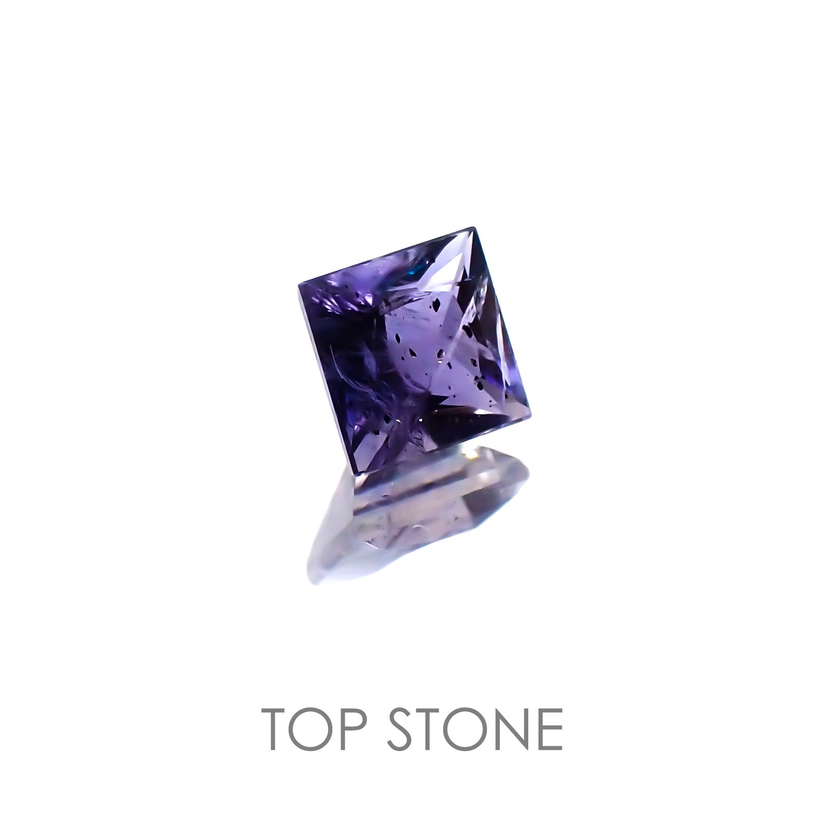 ◇プリンセスカット◇アイオライトサンストーン インド・ブラジル産 ルース 0.27ct[20128417]3.9×3.8mm前後