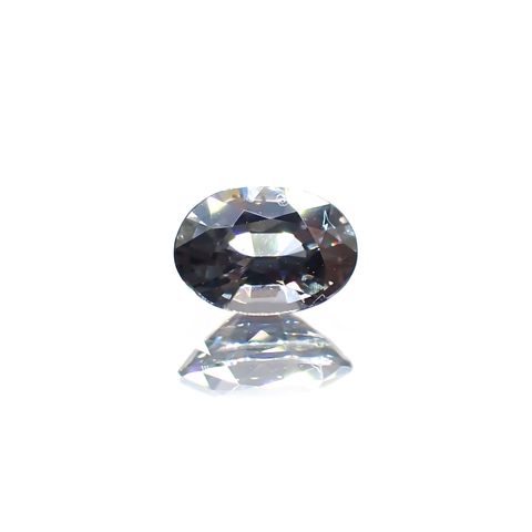 プラチナスピネル(宝石名スピネル)ビルマ産 0.80ct 識別済[250114115]6.6x4.8mm前後