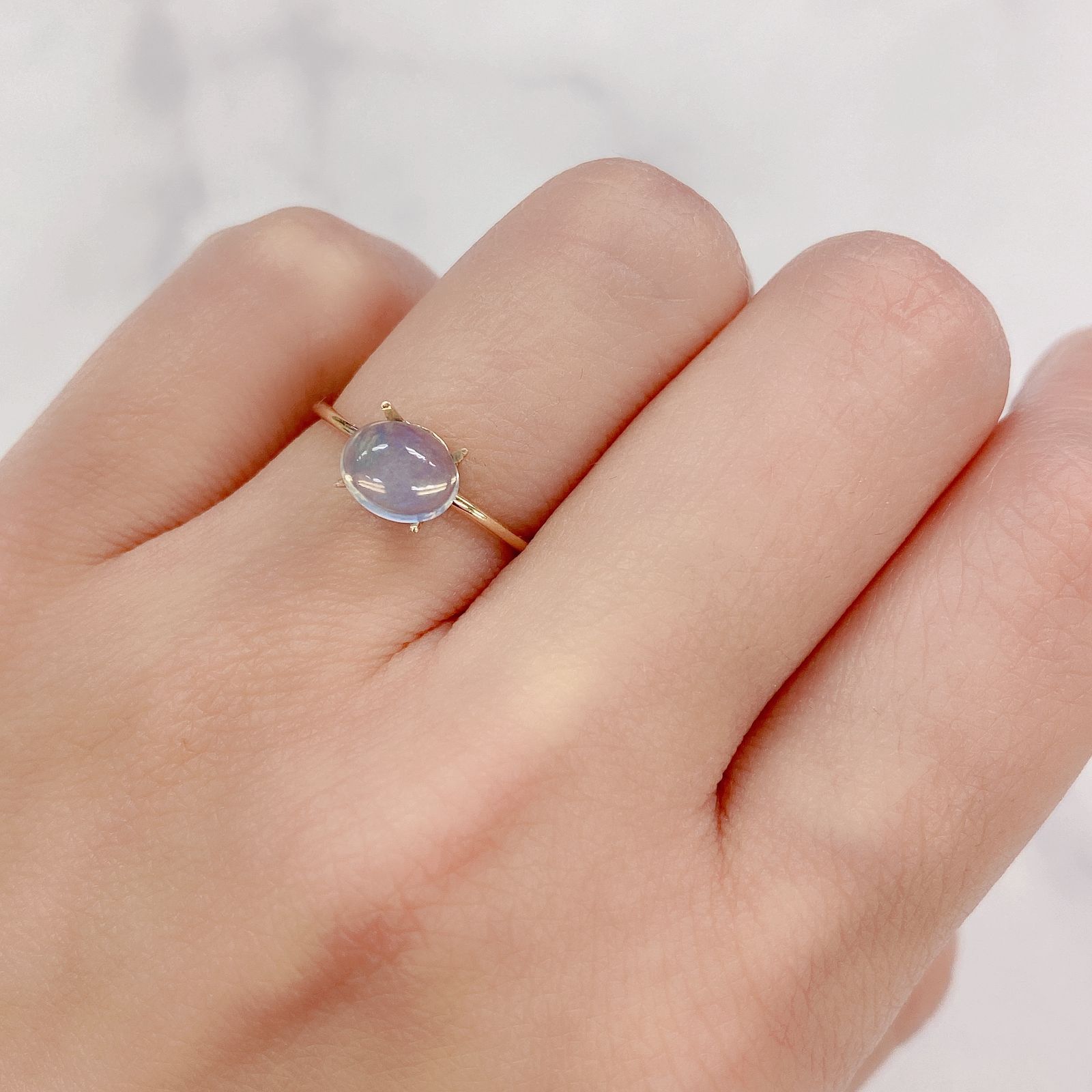 ウォーターオパール(宝石名ウォーター・オパール) メキシコ産 0.76ct 識別済[20207605]7.2×5.8mm前後
