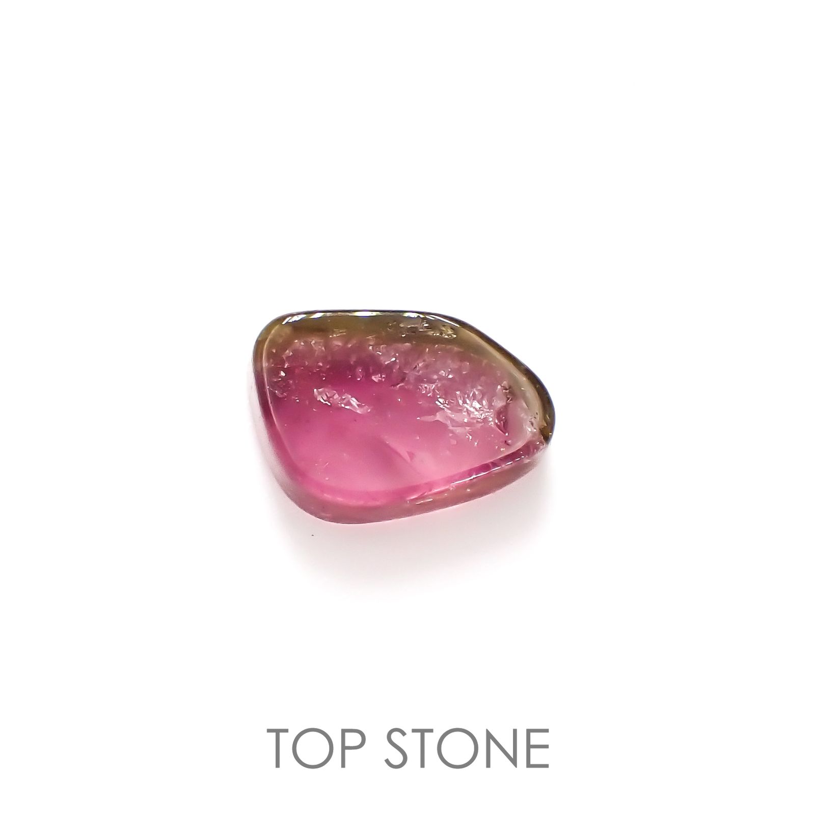 ウォーターメロントルマリン 原石スライス  ブラジル産 4.39ct[221018622]12.6x8.2mm前後
