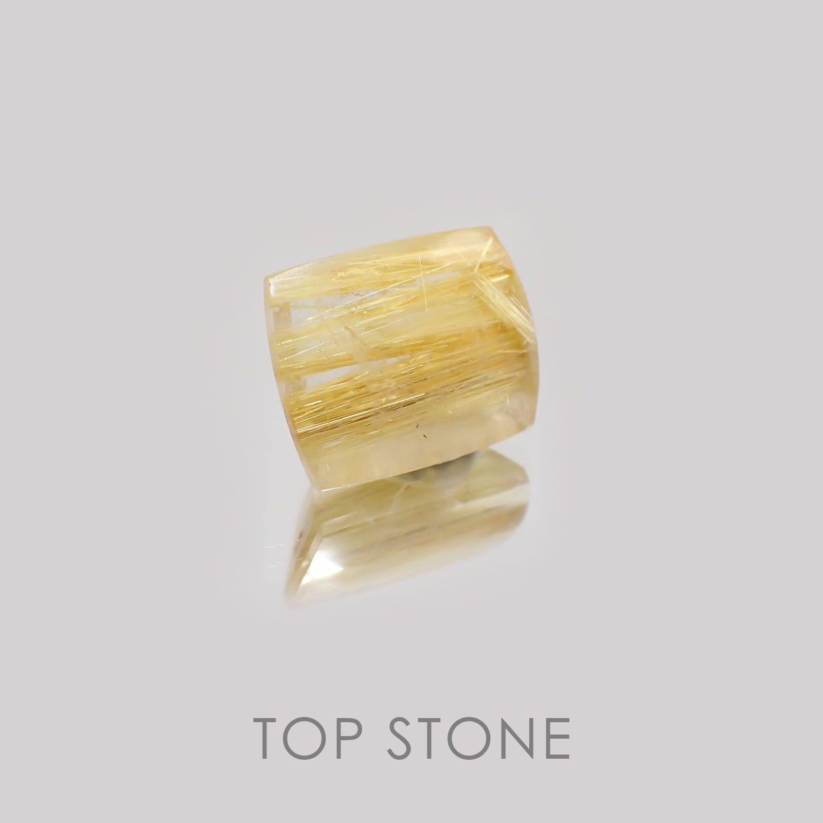 タイチンルチルクォーツ(宝石名ルチルレイテッド・クォーツ) ブラジル産 6.36ct 識別済[21019173]13×10.9mm前後