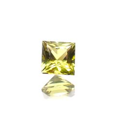 ◇プリンセスカット◇カナリートルマリン ザンビア・カナリー鉱山産 0.15ct[230823149]2.9x2.9mm前後