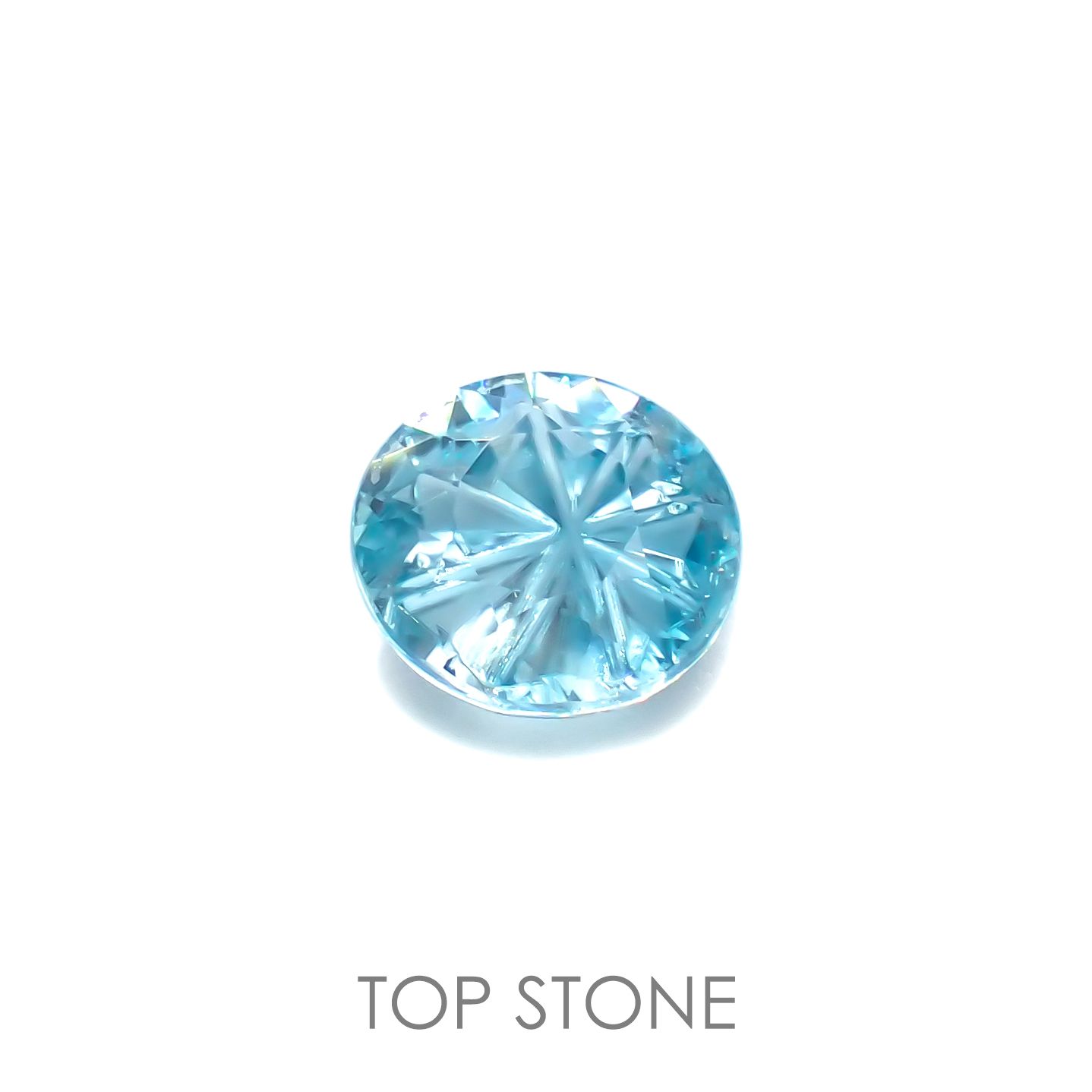 ◇甲州貴石切子Plus Three◇ブルージルコン(宝石名ジルコン) カード付き カンボジア産 1.84ct[210913351]7.1×7.1mm前後