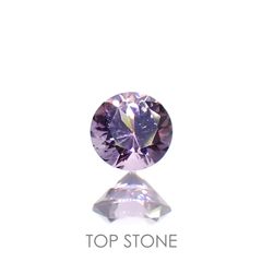 ラベンダーピンクスピネル(宝石名スピネル)ビルマ/マダガスカル産 0.25ct 識別済[220114550]3.7x3.7mm前後