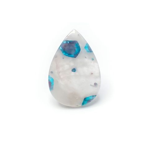 パライバトルマリンインクォーツ ブラジル産 9.58ct[231023821]23.4x15.8mm前後